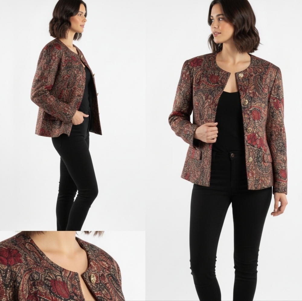 Cleo Women's Multicolor Paisley Blazer